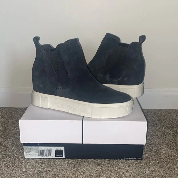 Dolce Vita Suede Boots -Zabie in Anthracite Size 9.5 - Picture 3 of 5